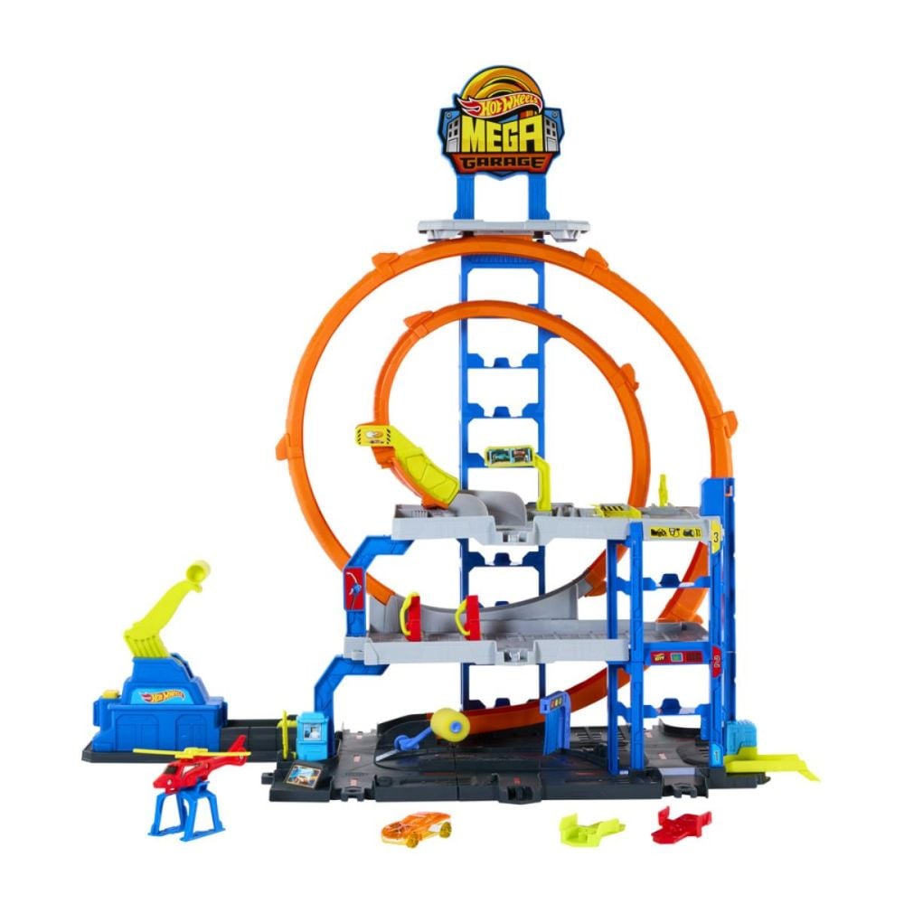 Set de joaca cu masinuta, Hot Wheels City, Mega Garage, JBM74 | Noriel