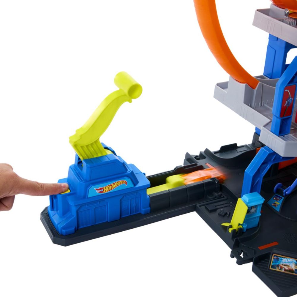 Set de joaca cu masinuta, Hot Wheels City, Mega Garage, JBM74 | Noriel