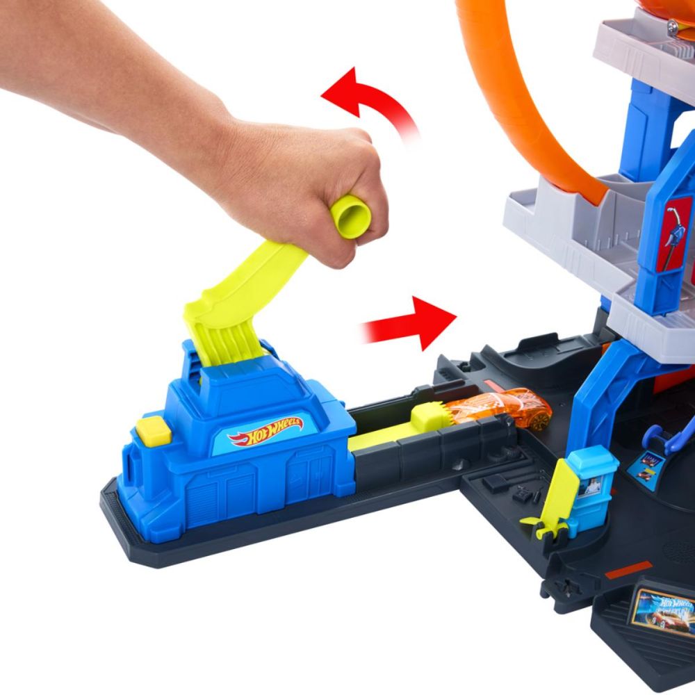 Set de joaca cu masinuta, Hot Wheels City, Mega Garage, JBM74 | Noriel