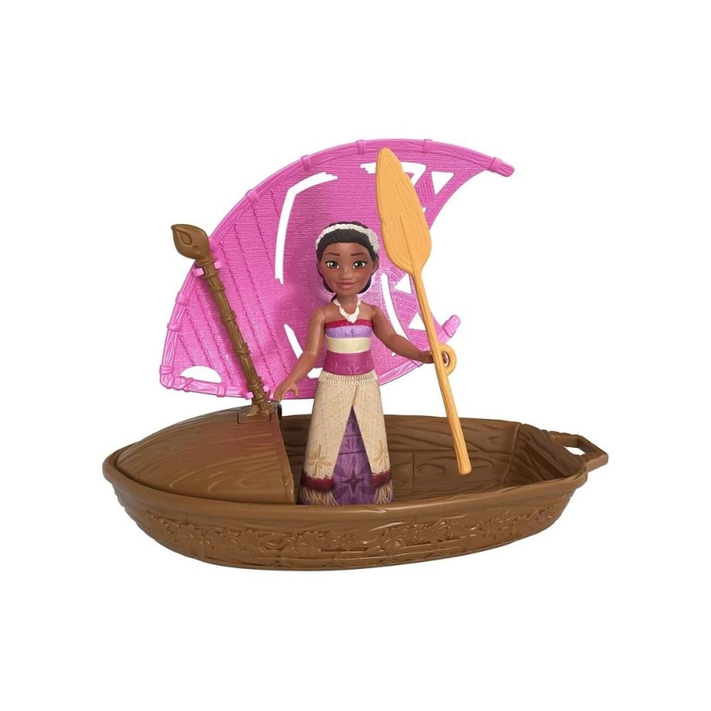 Mini figurina surpriza cu barcuta, Disney Princess, Vaiana 2, JBT68