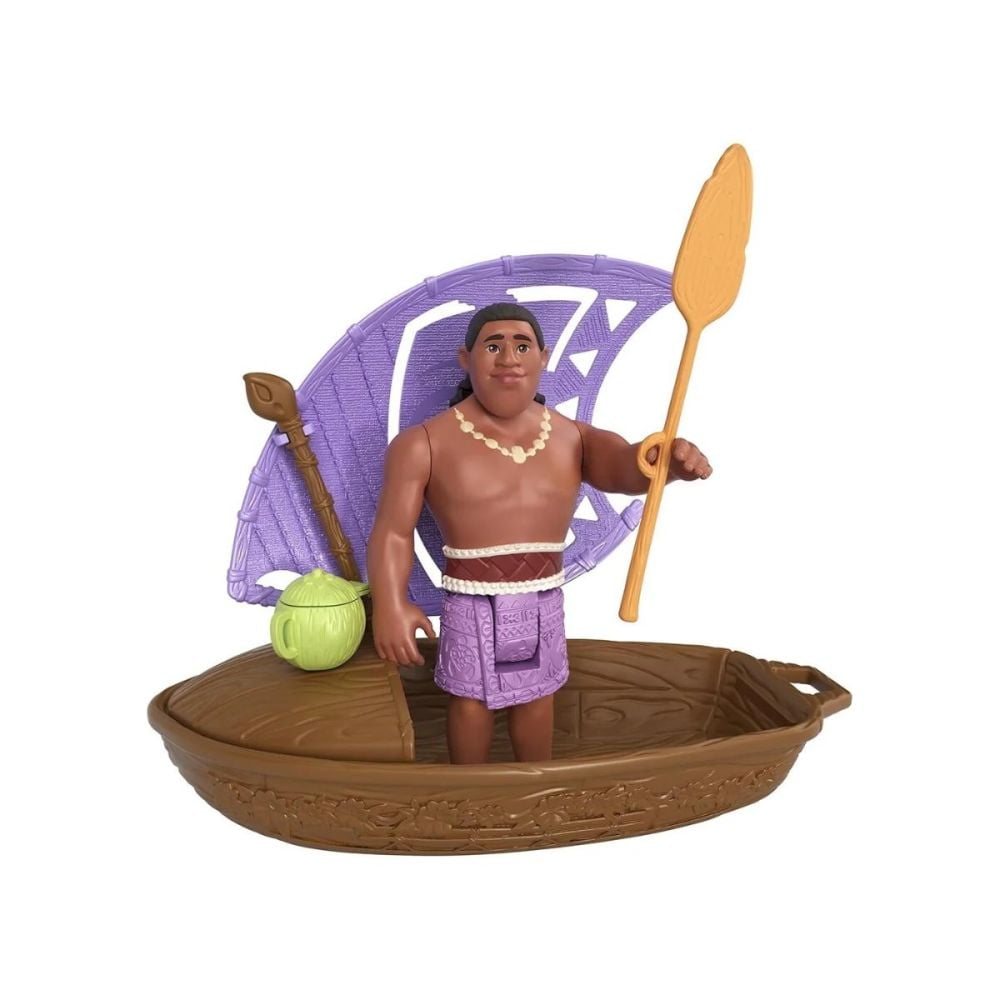 Mini figurina surpriza cu barcuta, Disney Princess, Vaiana 2, JBT68