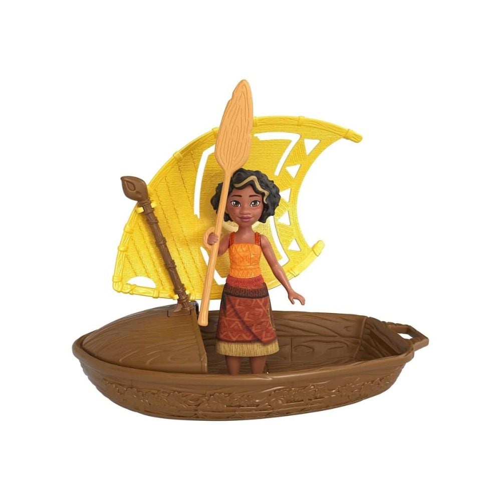 Mini figurina surpriza cu barcuta, Disney Princess, Vaiana 2, JBT68