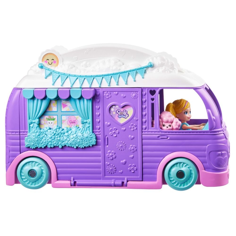 Set de joaca cu papusa Polly Pocket, Glamping Camper Van, JCC32