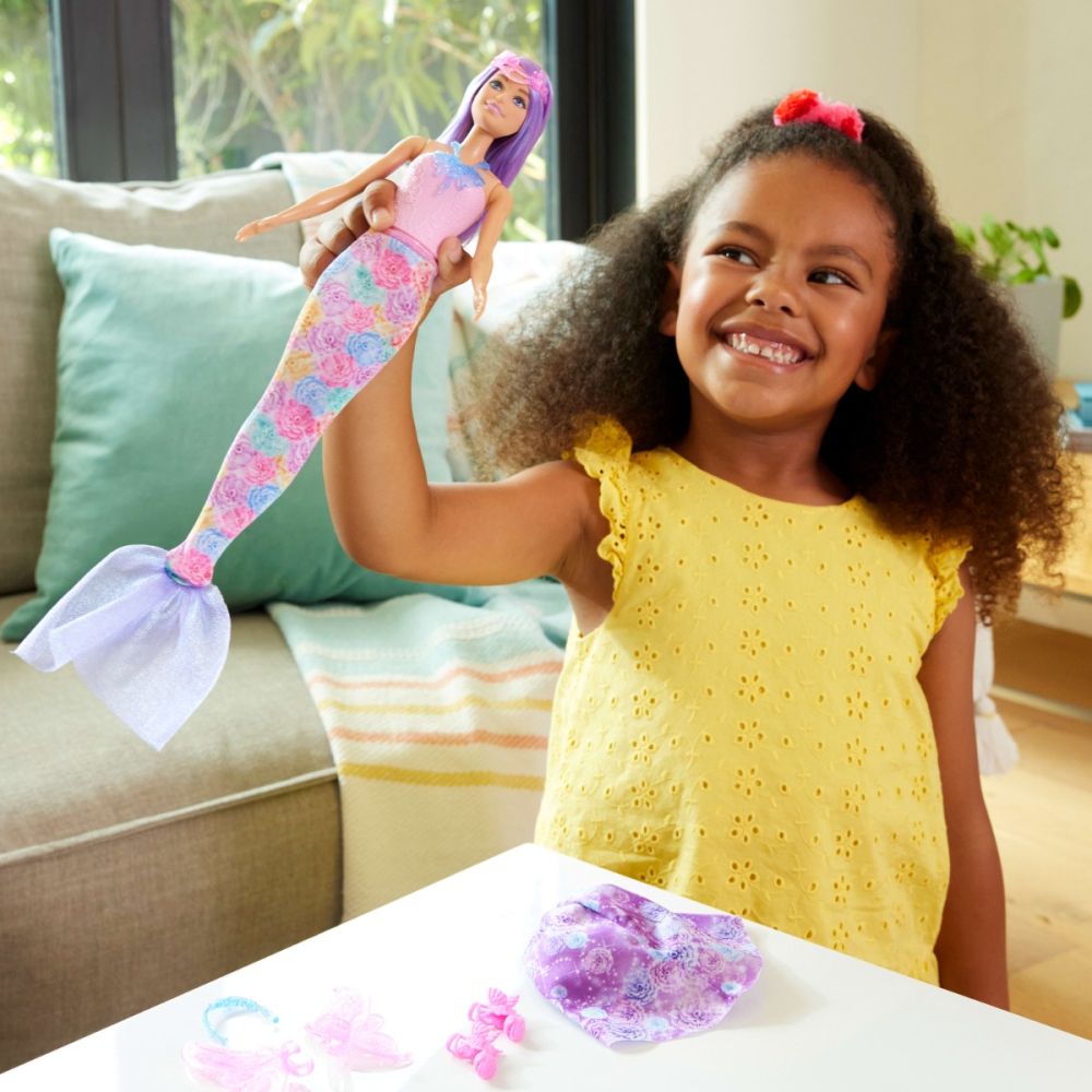 Papusa cu accesorii de zana si sirena, Barbie Fantasy, JCP74 | Noriel
