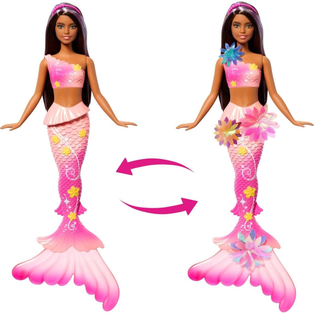 Papusa sirena Barbie, Flower Magic Mermaind, JDM73
