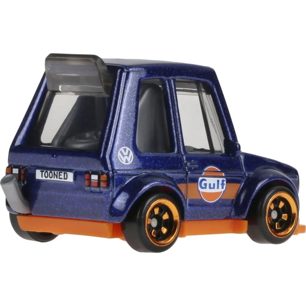 Masinuta metalica, Hot Wheels, Gulf Tooned, Volkswagen Golf Mk1, 1:64, JCB62