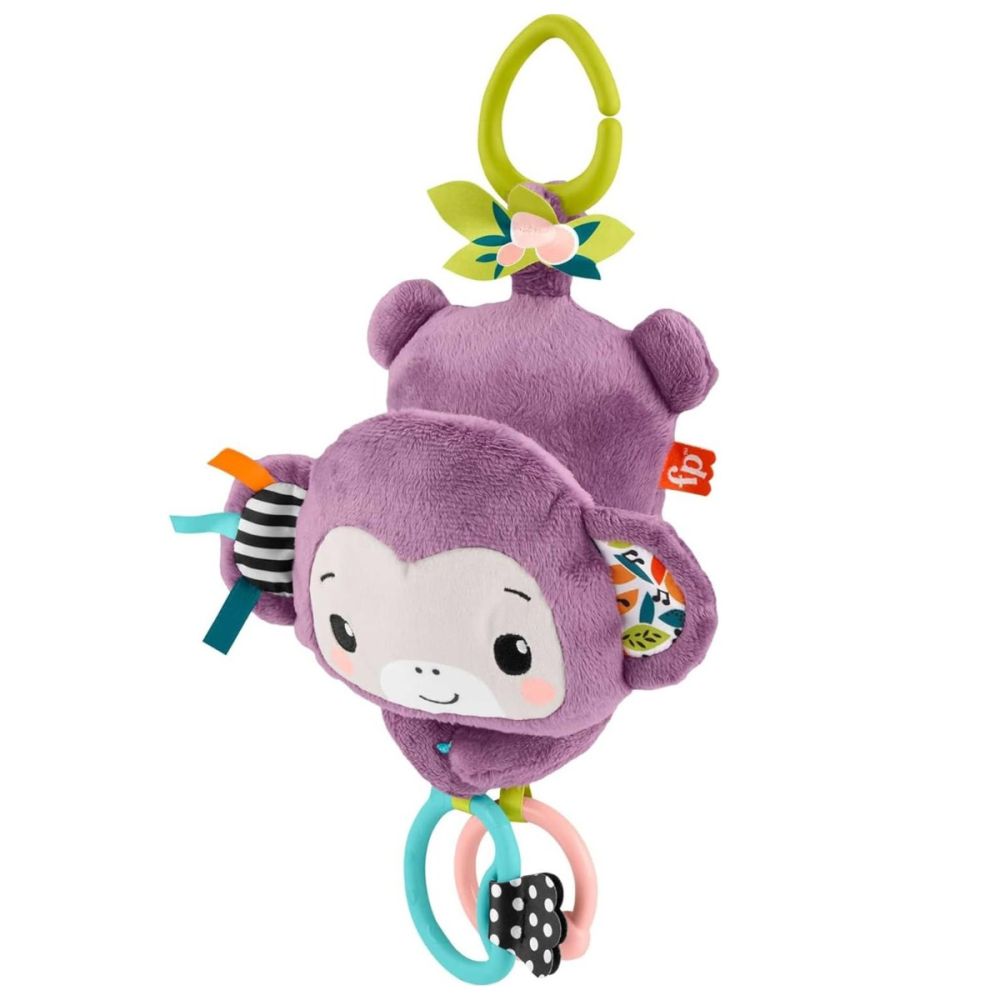 Jucarie pentru carucior, Fisher Price, On-the-Go, Purple Monkey, JFF02