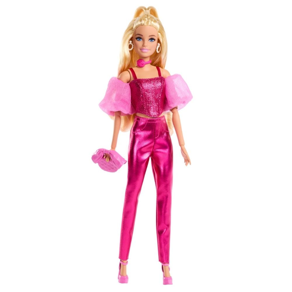 Papusa Barbie, Deluxe Style, Metallic Pink Outfit, JFP40