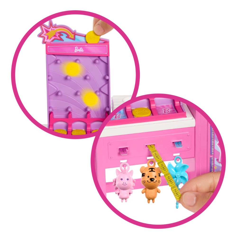 Set de joaca cu papusa Malibu, Barbie, Mysteries Beach Detectives, Cotton Candy, JFV67