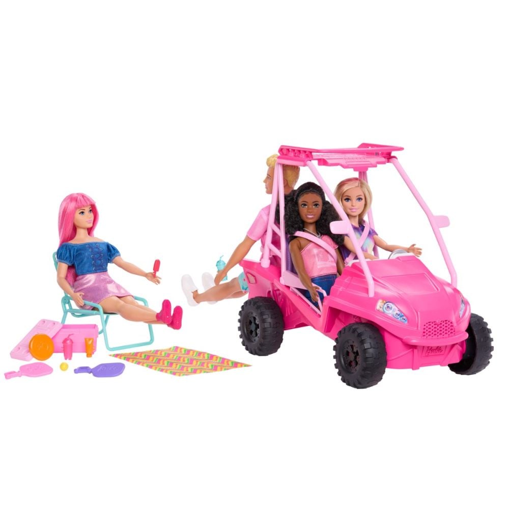 Vehicul de plaja Barbie Mysteries, Beach Detectives, Ultimate Beach Buggy, JFV68