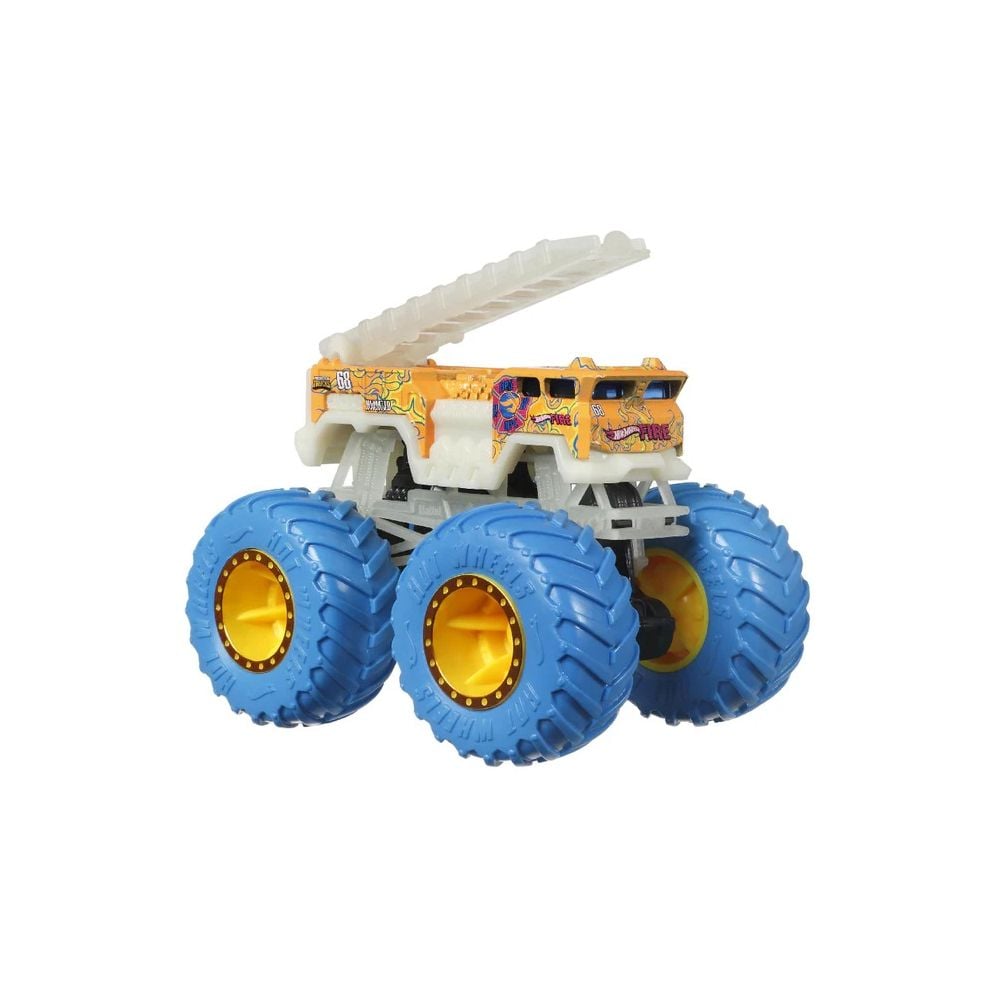 Masina Hot Wheels, Monster Truck, Glow In The Dark, 5 Alarm, JFX10
