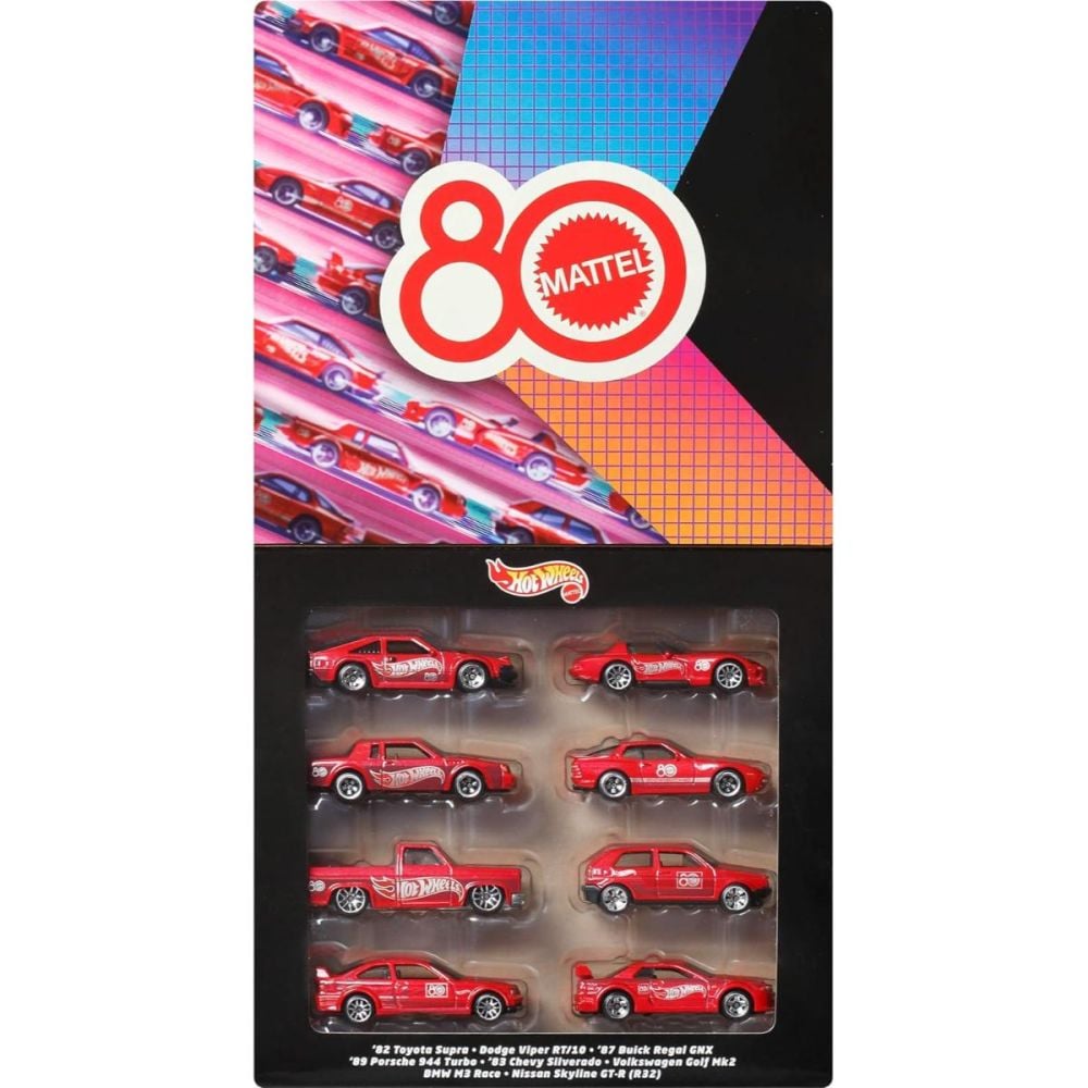 Set 8 Masini, Hot Wheels Silver Series, 80Th Anniversary, 1:64, JGK09