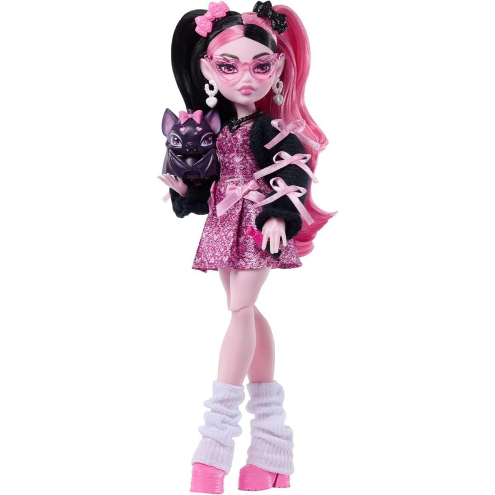 Papusa cu animal de companie, Monster High, Draculaura Refresh, JHK29