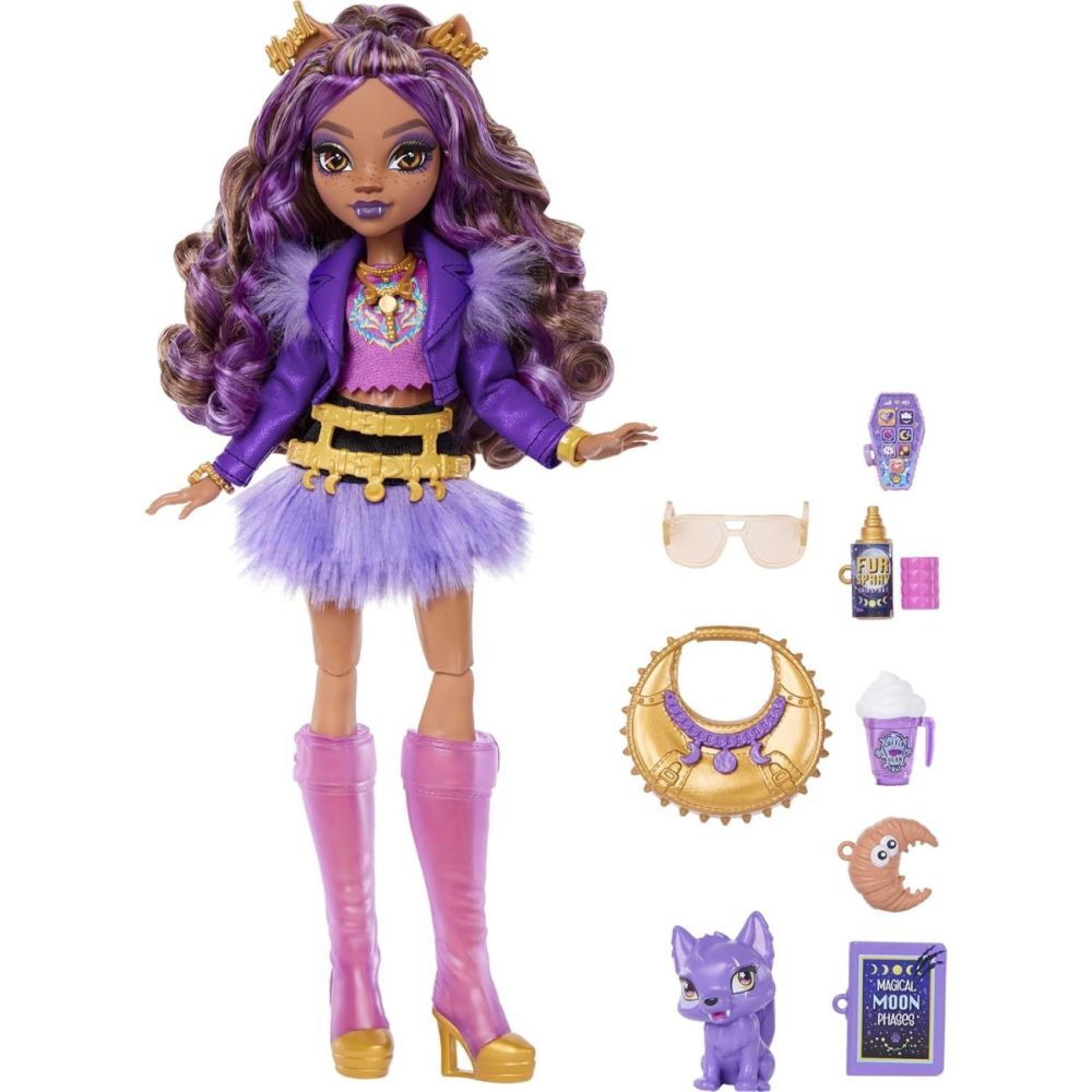 Papusa cu accesorii Monster High, Clawdeen Wolf, JHK30