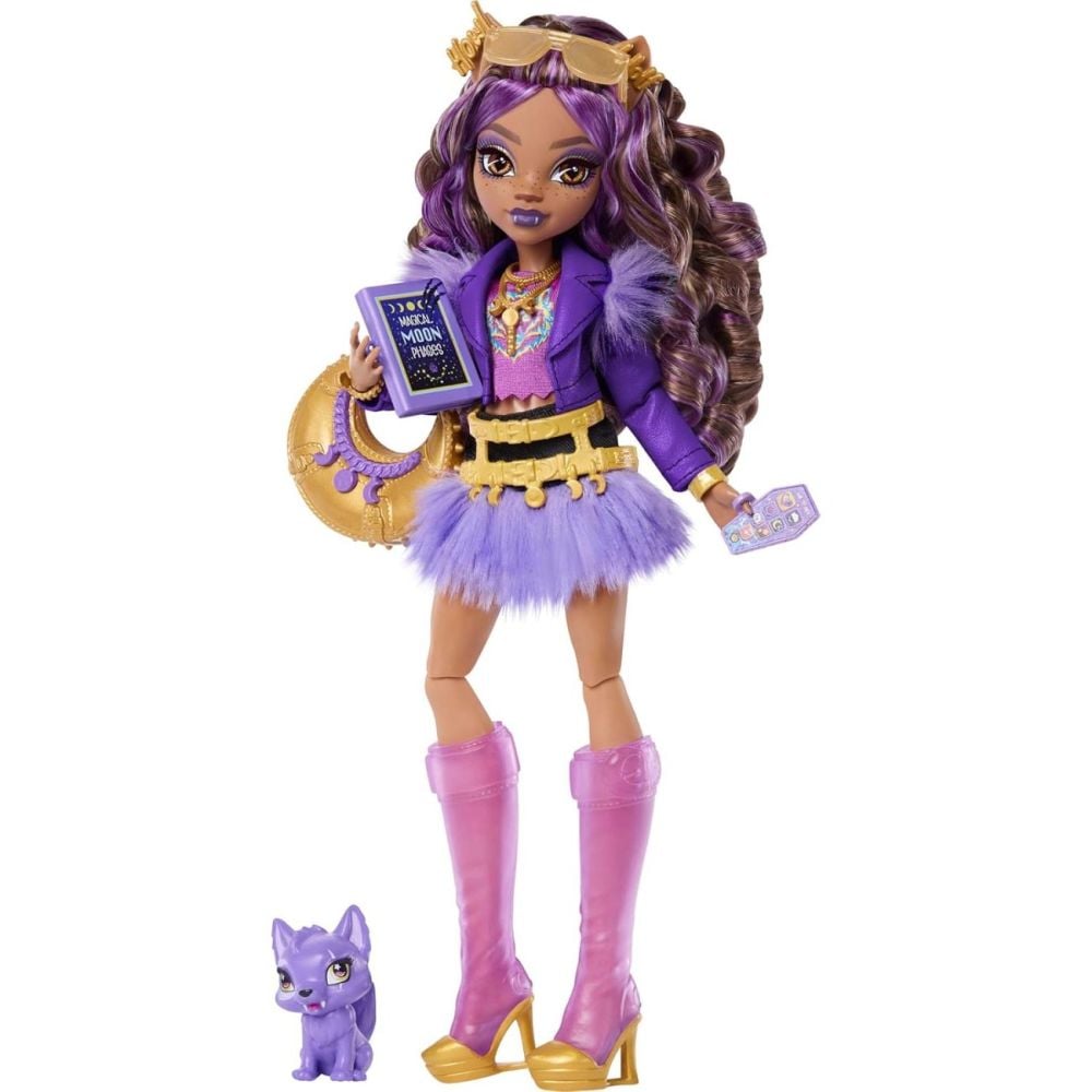 Papusa cu accesorii Monster High, Clawdeen Wolf, JHK30