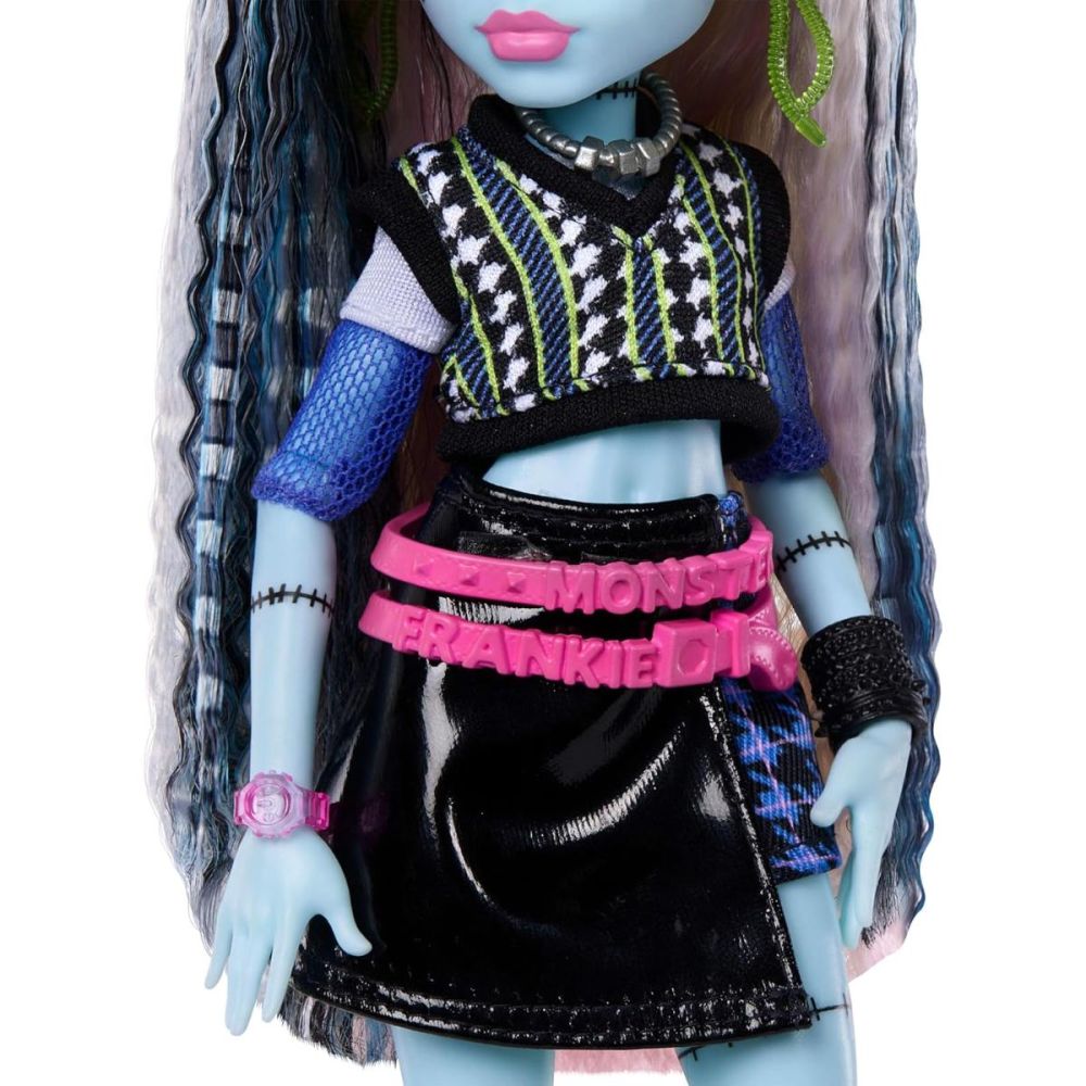 Papusa cu animal de companie, Monster High, Frankie Stein si Watzie, JHK31