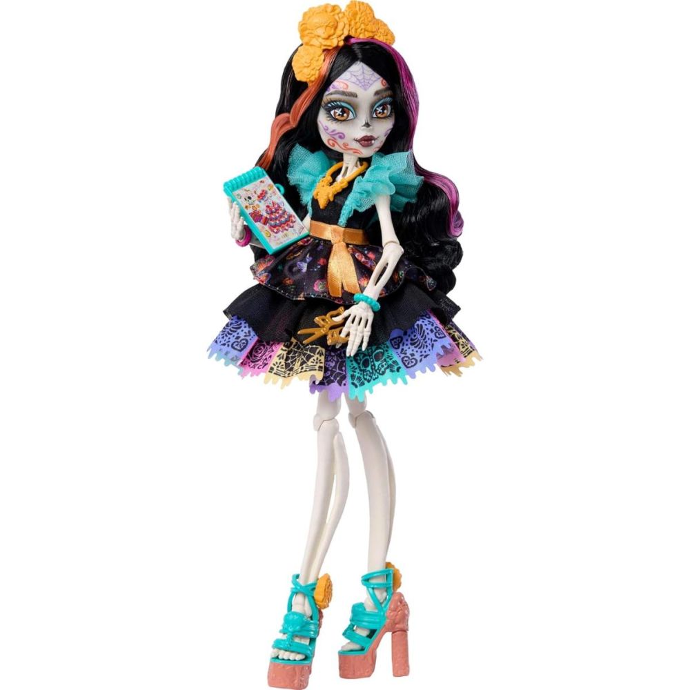 Papusa cu animal de companie, Monster High, Skelita Calaveras, JHK34