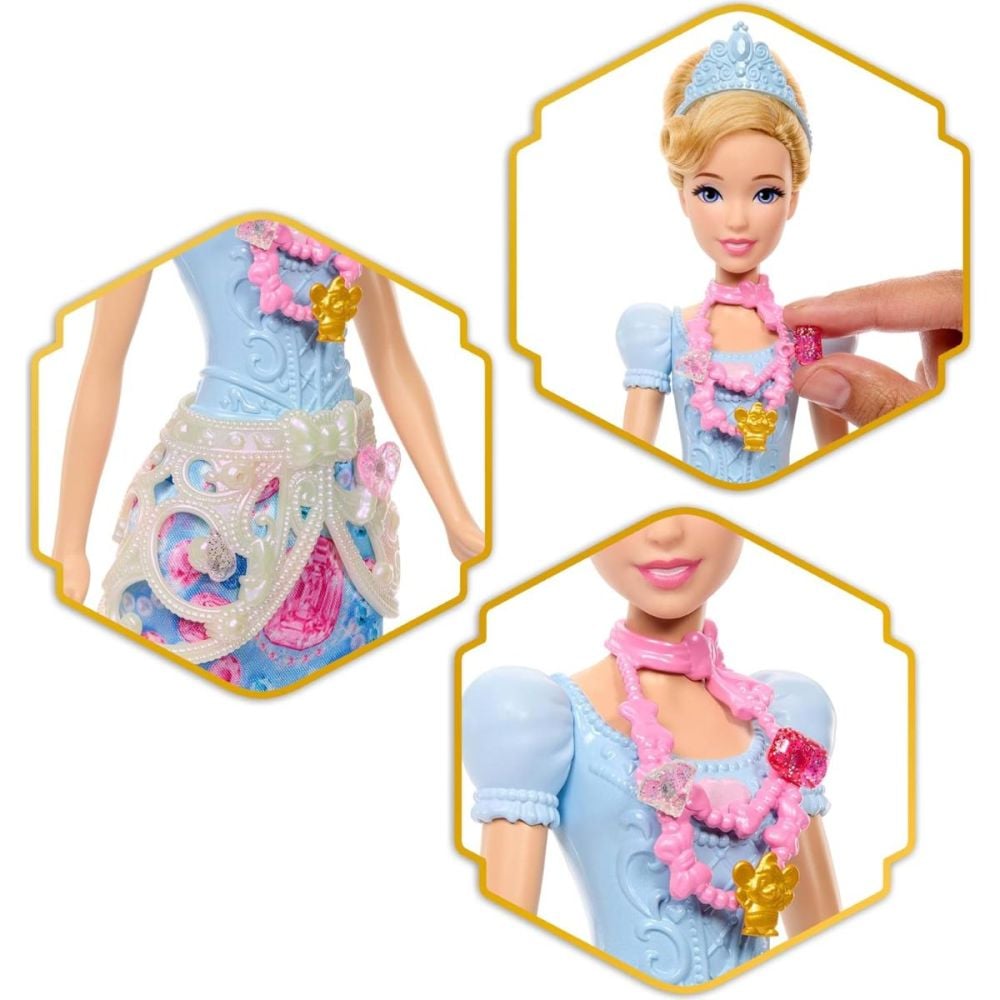 Papusa cu accesorii surpriza, Disney Princess, Jewel Reveal, Cinderella, JHL50