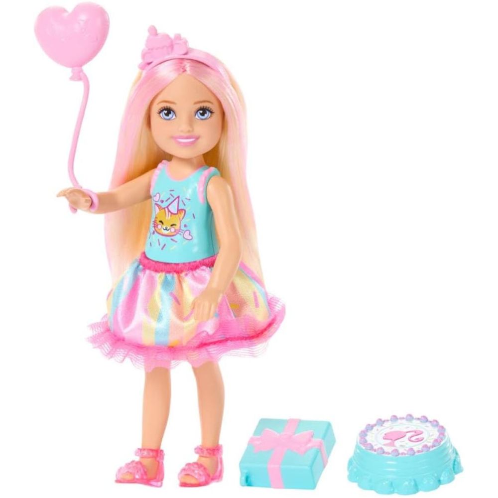 Set de joaca cu papusa Barbie, Family&Friends, Club Chelsea Birthday, JJB37