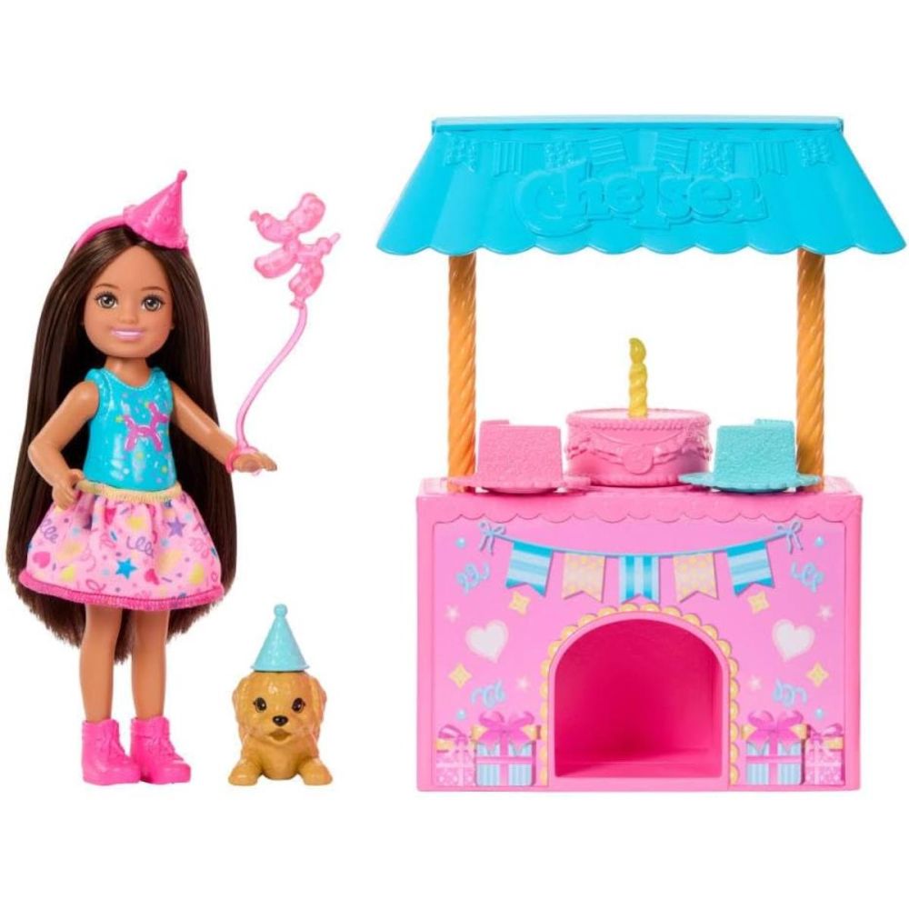 Set de joaca cu papusa Barbie, Family&Friends, Club Chelsea Birthda Surprise, JJB41