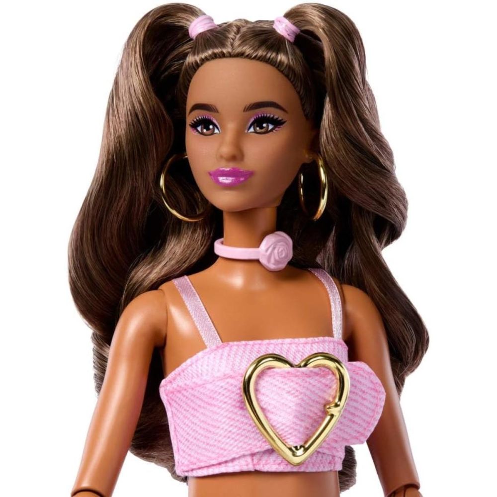 Papusa Barbie Deluxe Style, Pink Denim, JJN72