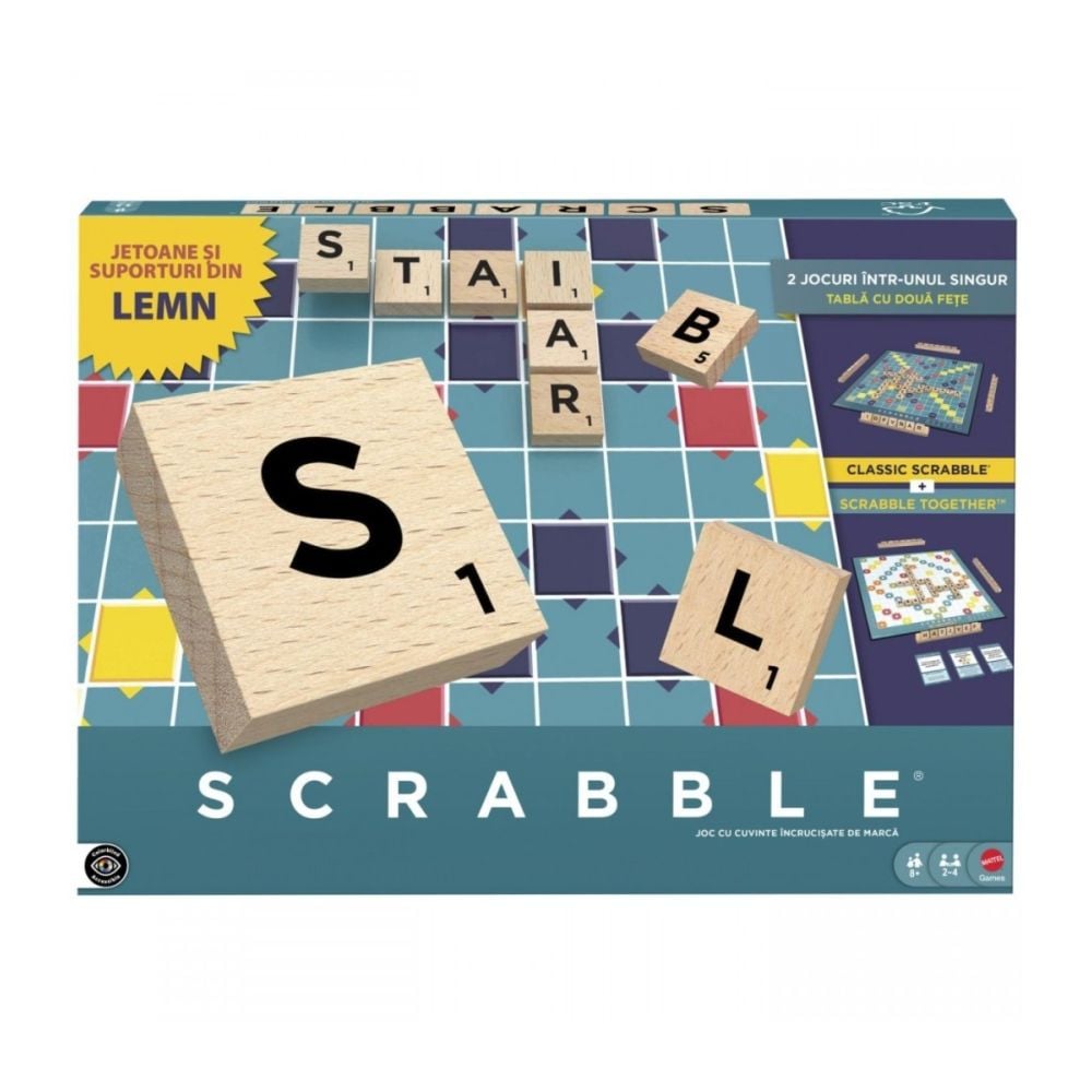 Joc de societate, Scrabble cu piese din lemn, In Limba Romana, JLJ65