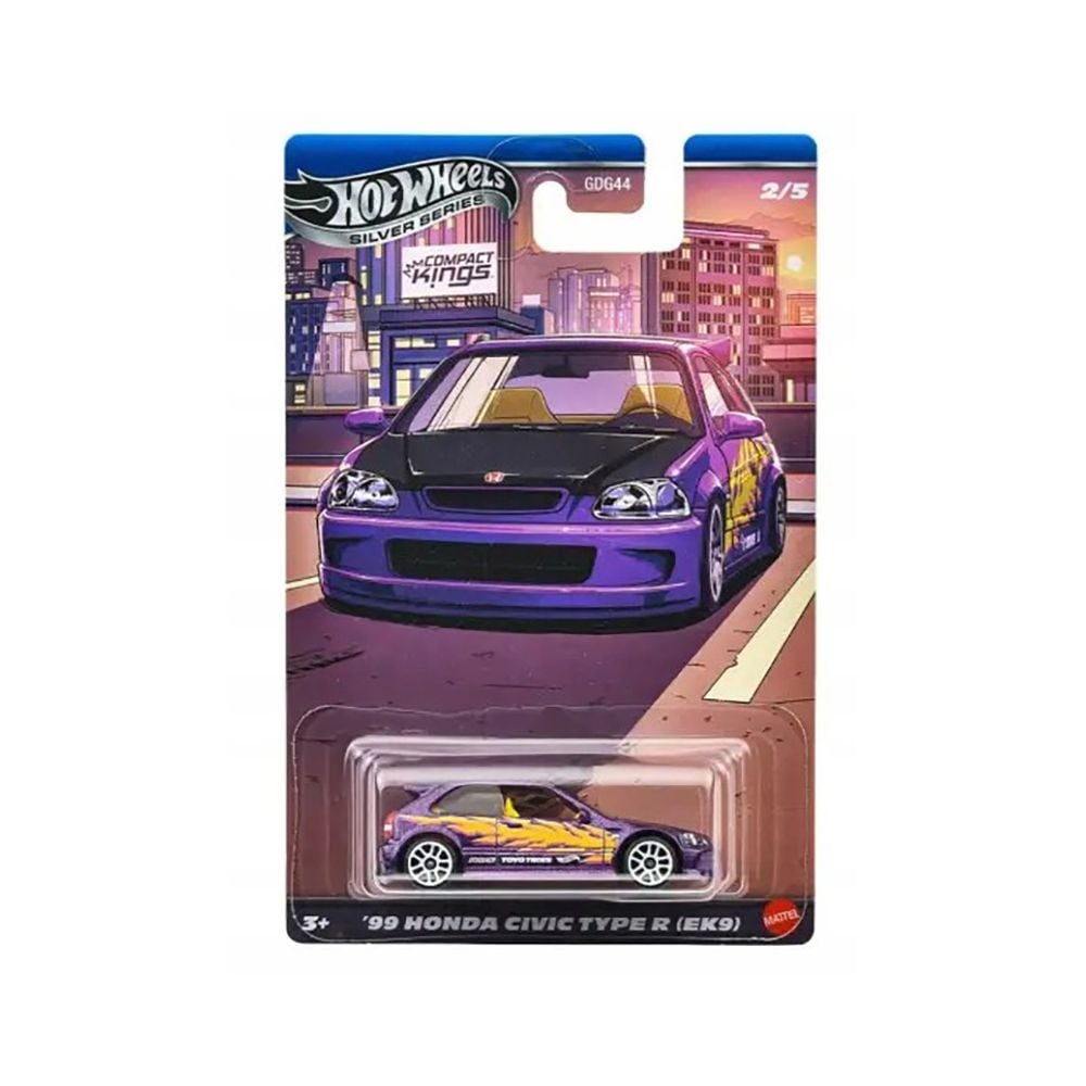 Masina metalica, Hot Wheels, Silver Series, 99 Honda Civic Type R EK9, 1:64