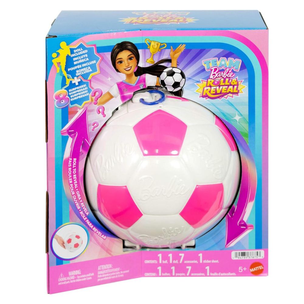 Papusa Barbie, Team Barbie Roll & Reveal, Fotbal, JMK20