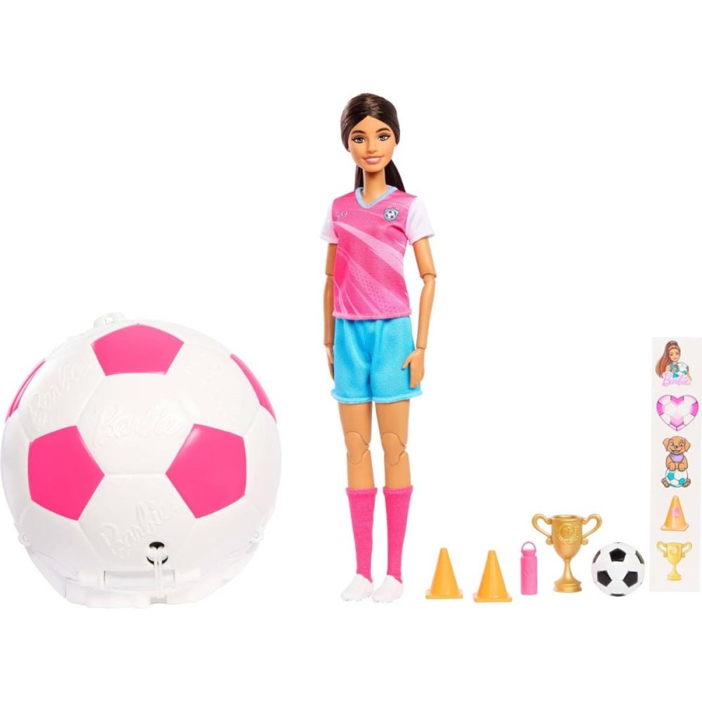 Papusa Barbie, Team Barbie Roll & Reveal, Fotbal, JMK20