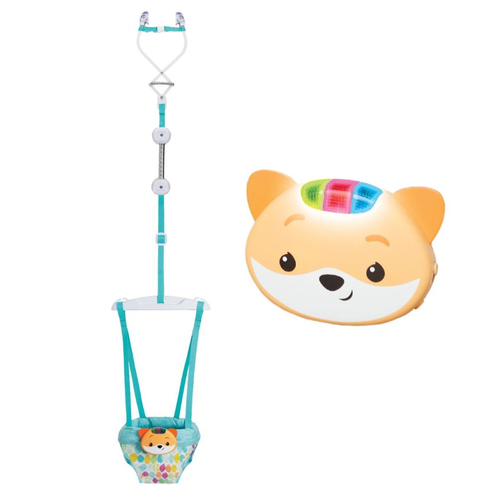 Leagan de interior cu lumini si sunete, Infantino, Jumper 2in1, Fox