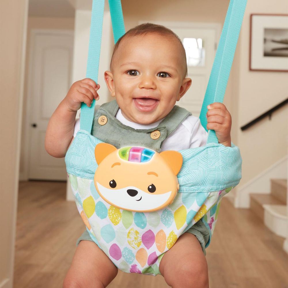 Leagan de interior cu lumini si sunete, Infantino, Jumper 2in1, Fox