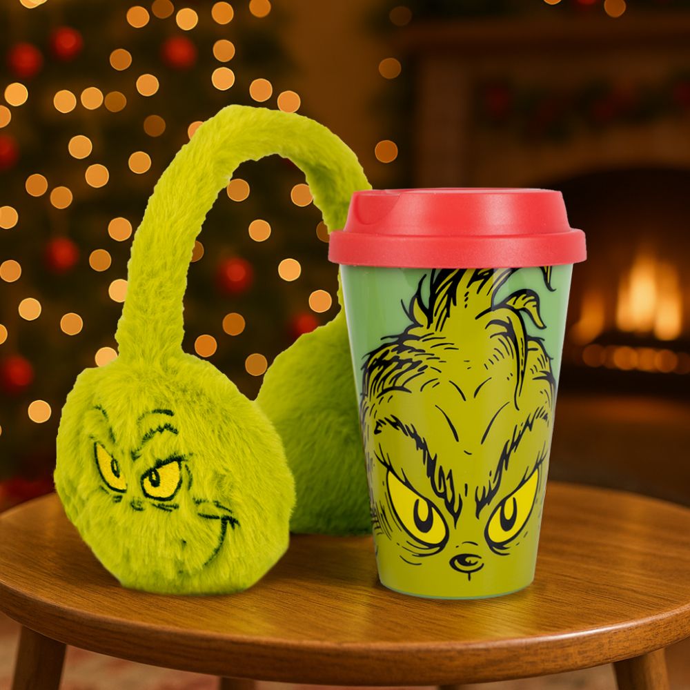 Set cana cu capac si casti de iarna, Grinch