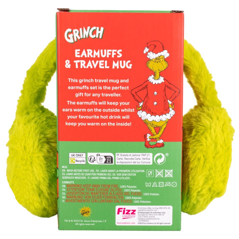 Set cana cu capac si casti de iarna, Grinch