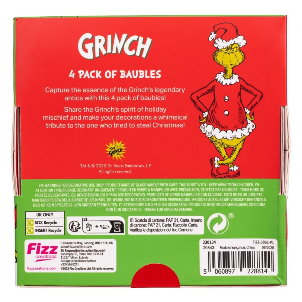 Set 4 globuri, Grinch