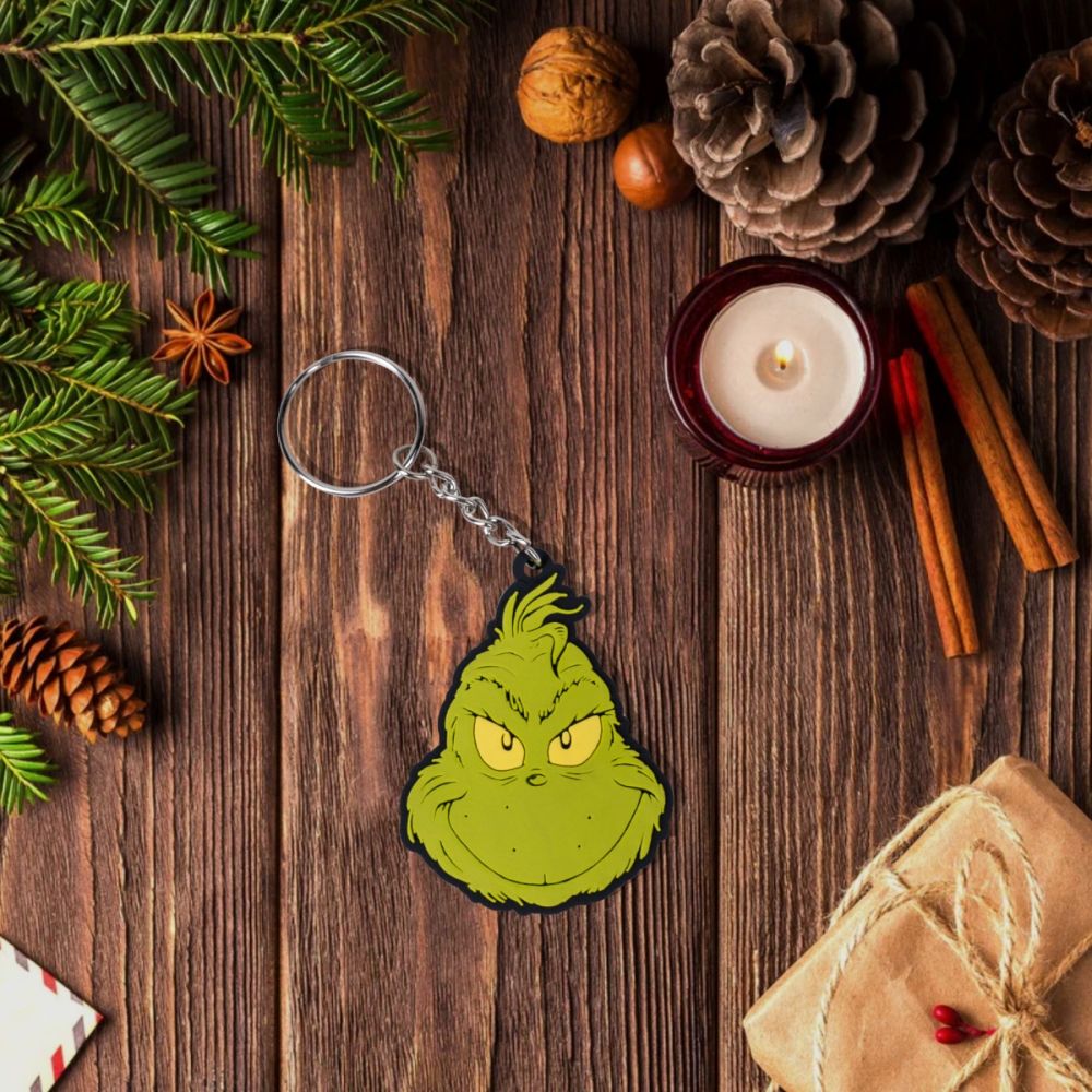Breloc din cauciuc cu agatatoare, Grinch