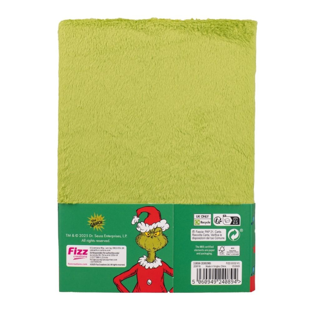 Agenda A5, Grinch, Fluffy Notebook, 160 pagini