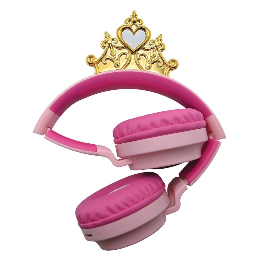 Casti audio pliabile cu fir si Bluetooth, Lexibook, Disney Princess 3D