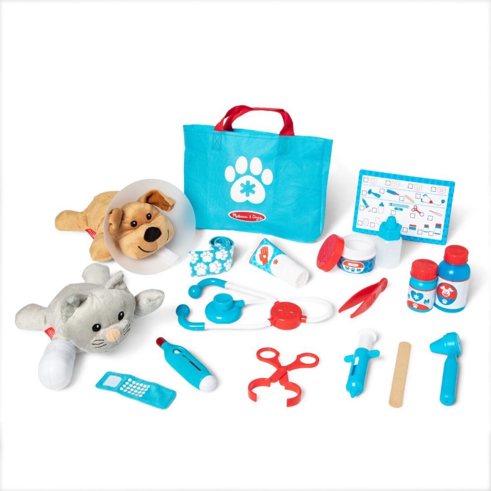 Set de joaca, Melissa & Doug, La veterinar, 24 piese, 6074883