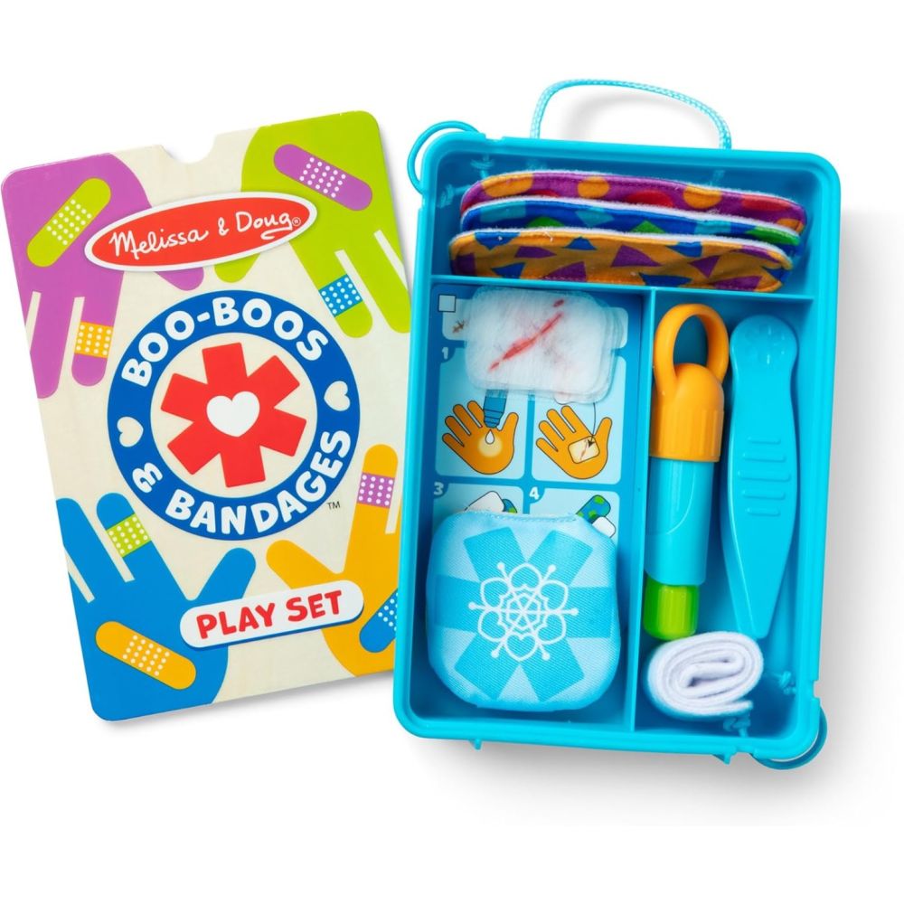 Trusa de prim ajutor cu bandaje reutilizabile Melissa & Doug, 16 piese, 6074904