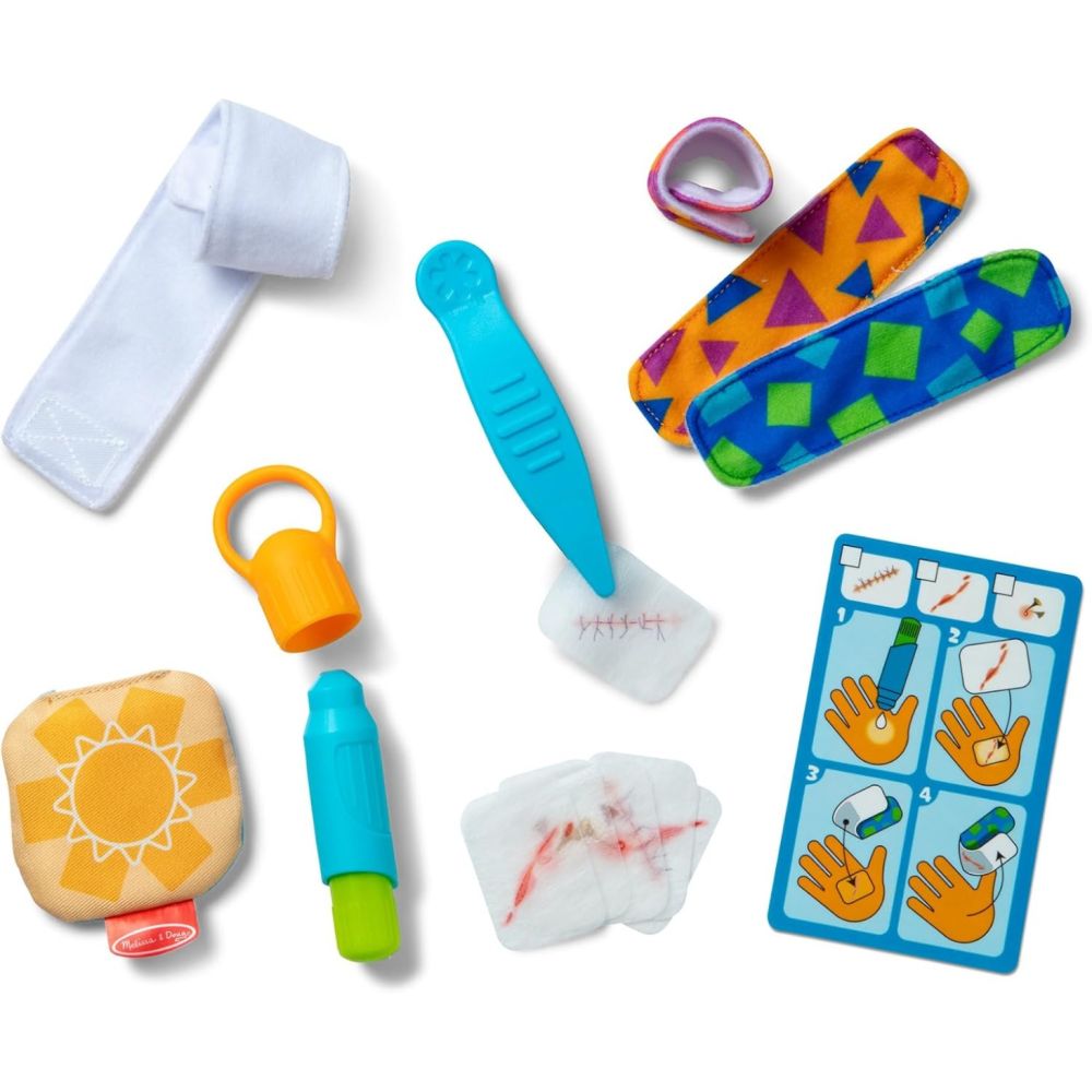 Trusa de prim ajutor cu bandaje reutilizabile Melissa & Doug, 16 piese, 6074904