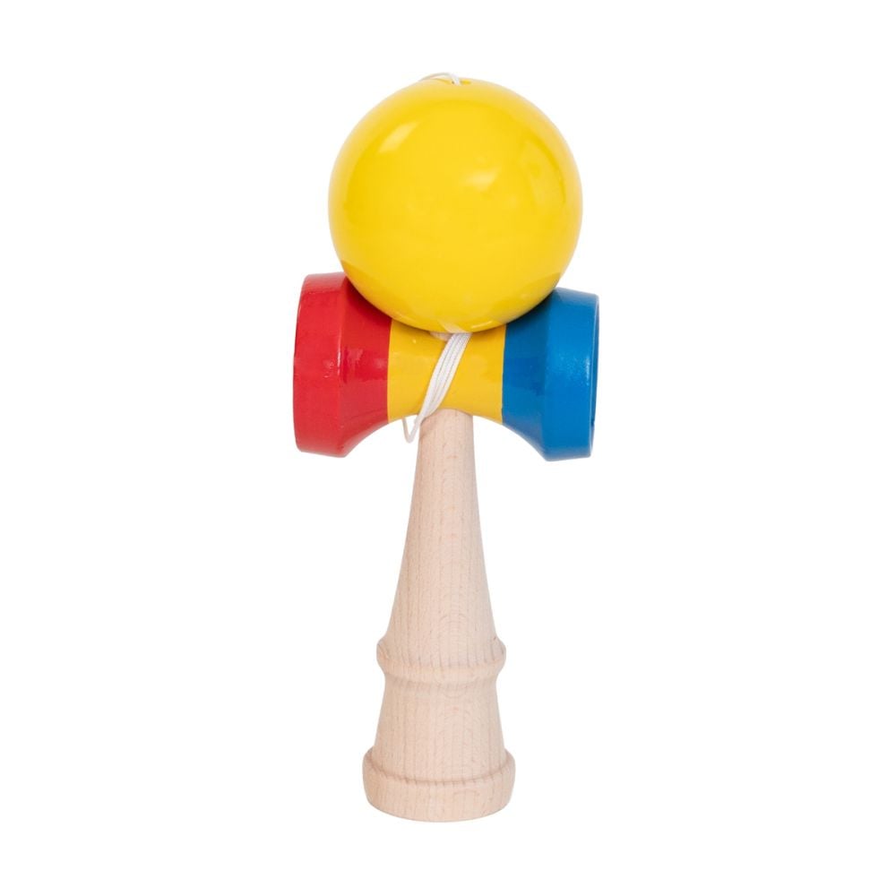 Jucarie de indemanare, din lemn, FRF, Kendama, Tricolorii