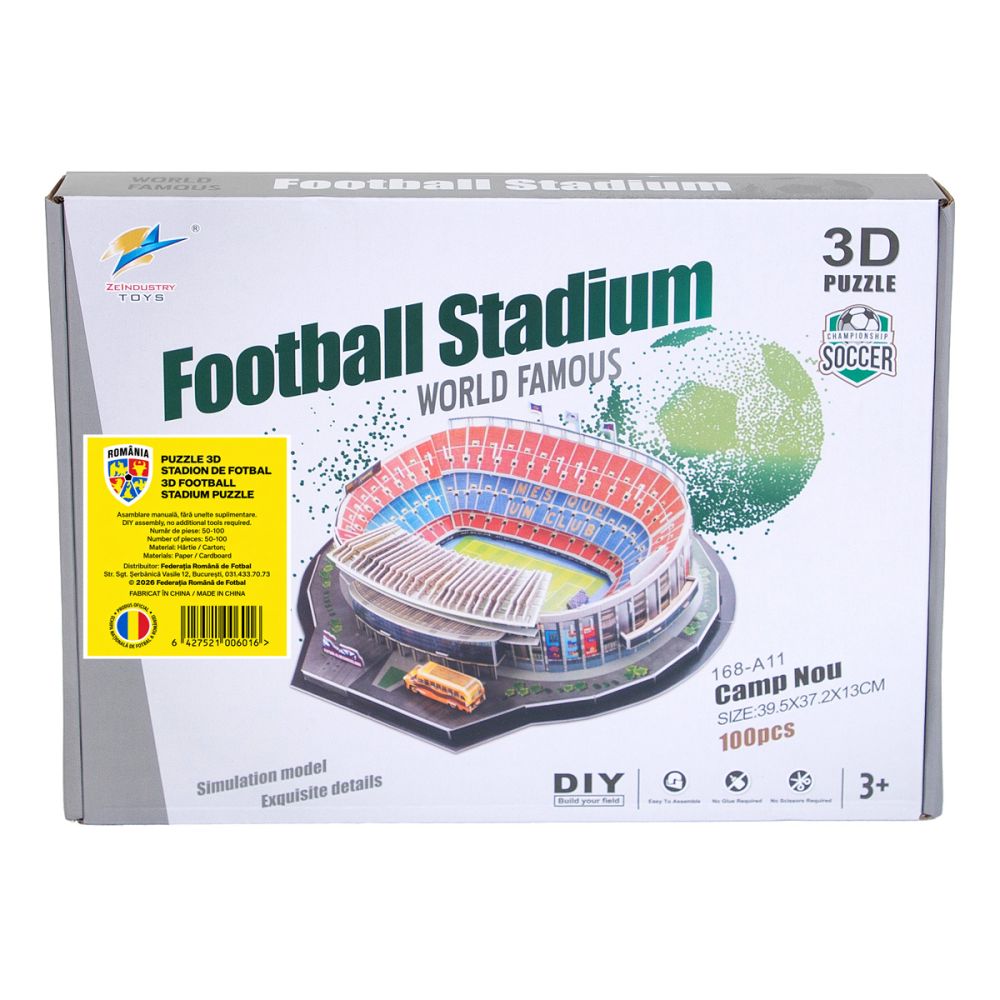 Puzzle 3D, FRF, Stadion de fotbal, 100 piese