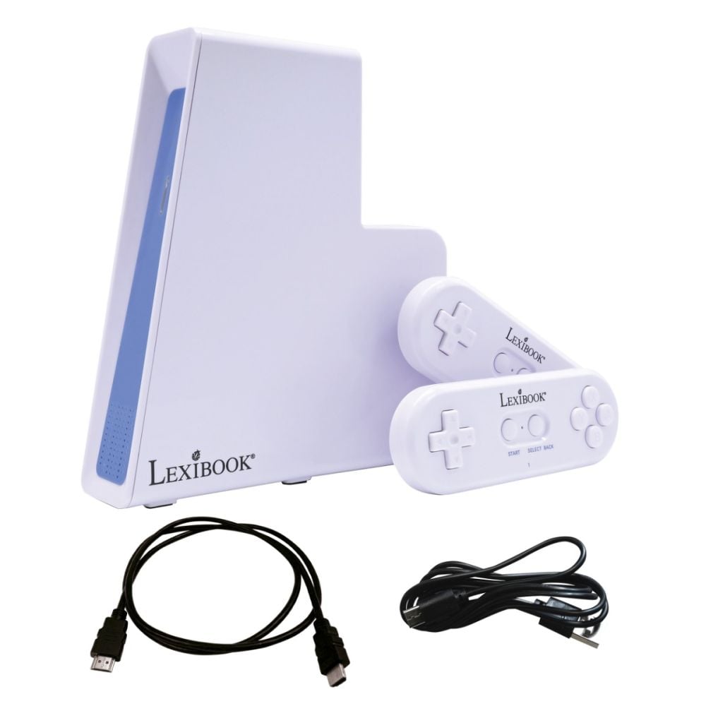Consola Tv cu 250 jocuri si 2 controlere wireless, Lexibook, 32-Bit Graphics