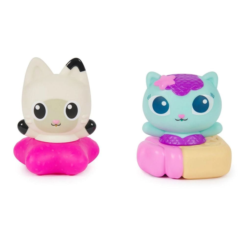 Set 2 jucarii de baie, Gabbys Dollhouse, Mercat si Pandy Paws, 6069714