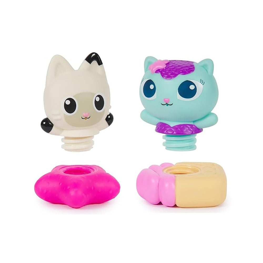 Set 2 jucarii de baie, Gabbys Dollhouse, Mercat si Pandy Paws, 6069714
