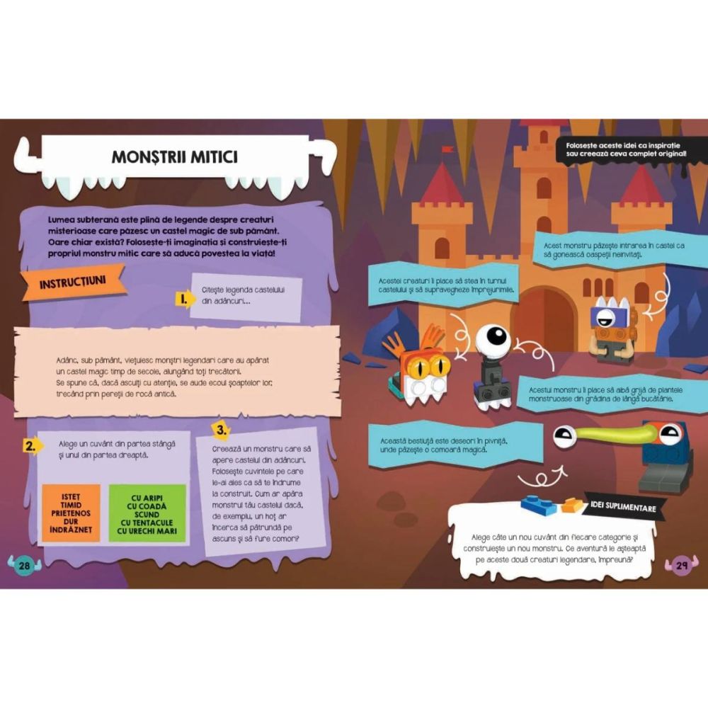 Carte de activitati, LEGO 5 Minute, Construieste un Monstru