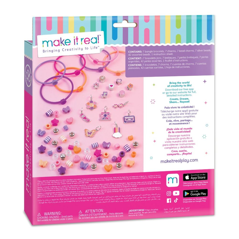 Set de creat 7 bratari, Make It Real, Fashion Bangle Bracelets, 71 piese