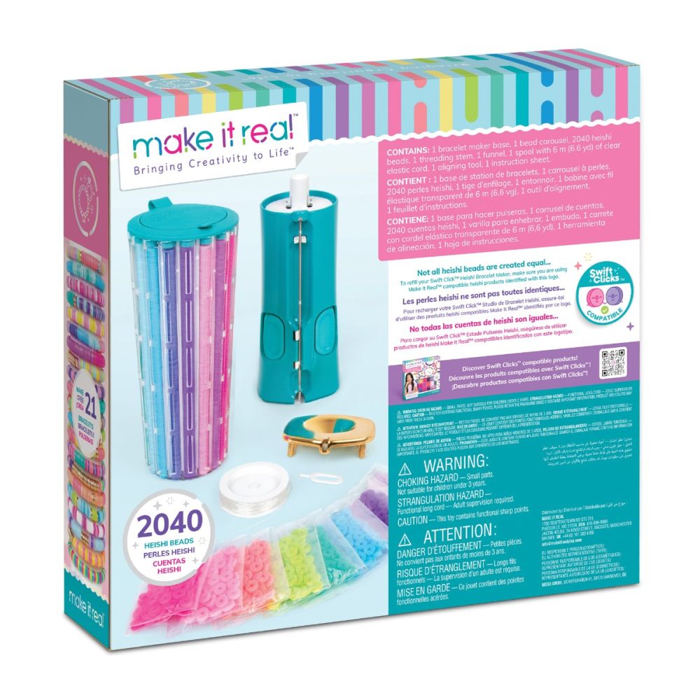Set de creat bratari, Make It Real, Swift Click Heishi, 2047 piese