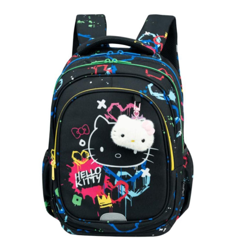 Ghiozdan cu 3 compartimente, Coolpack, Hello Kitty, Negru