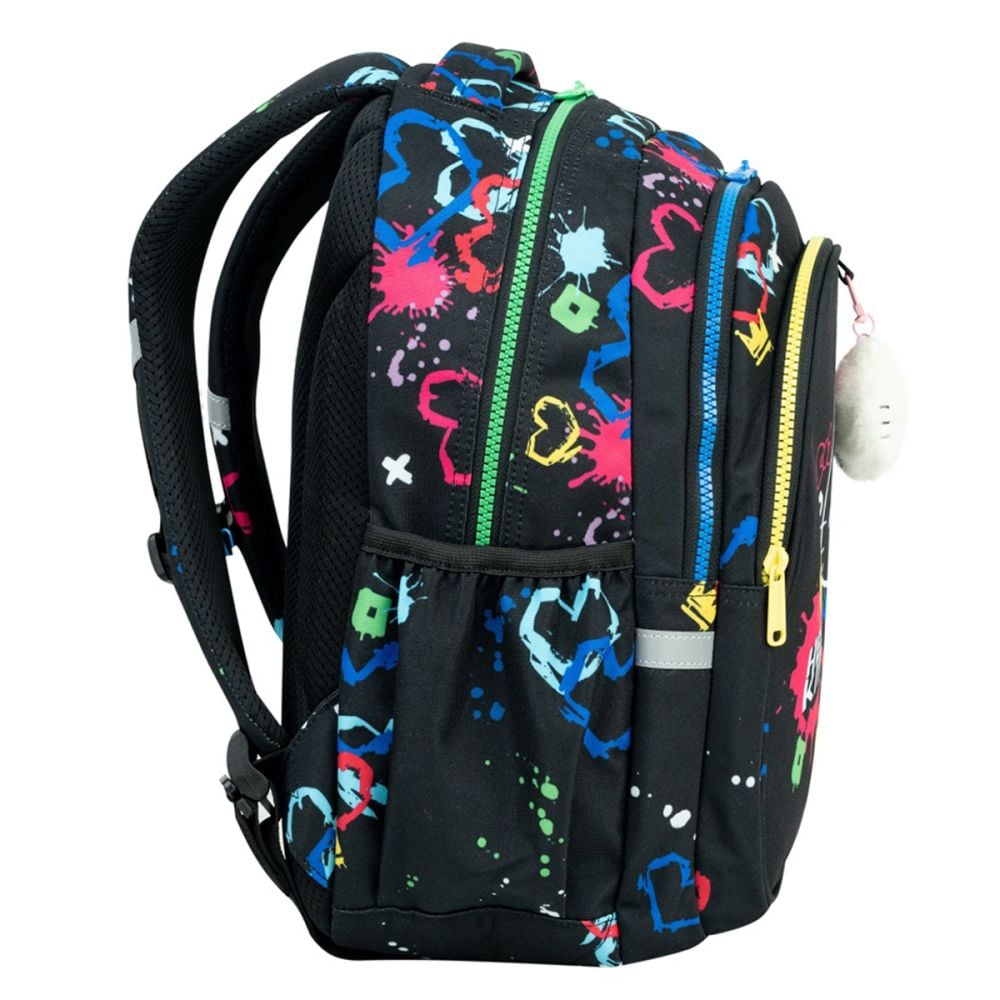 Ghiozdan cu 3 compartimente, Coolpack, Hello Kitty, Negru
